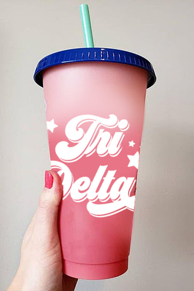 Delta Delta Delta Color Changing Cups