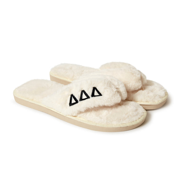 Delta Delta Delta Furry Slippers