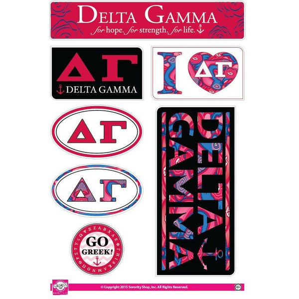 Delta Gamma Lifestyle Sticker Sheet