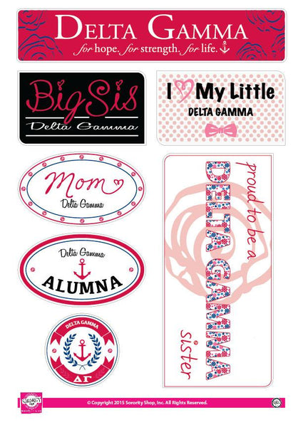 Delta Gamma Family Sticker Sheet
