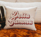 Delta Gamma Retro Throw Pillow