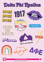 Delta Phi Epsilon Girl Power Sticker Sheet
