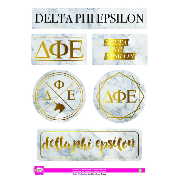 Delta Phi Epsilon Marble Sticker Set