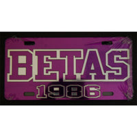 Sigma Lambda Beta "Betas" License Plate