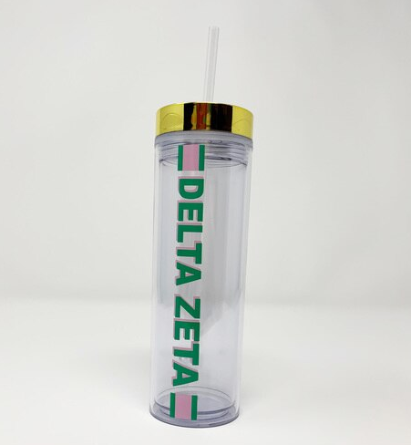 Delta Zeta Striped Water Bottle