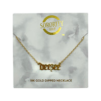 Delta Zeta Old English Necklace