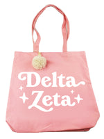 Delta Zeta Pom Pom Tote Bag
