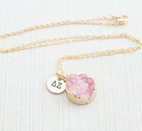 Delta Zeta Druzy Necklace