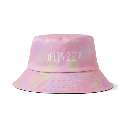Delta Zeta Tie Dye Pastel Bucket Hat
