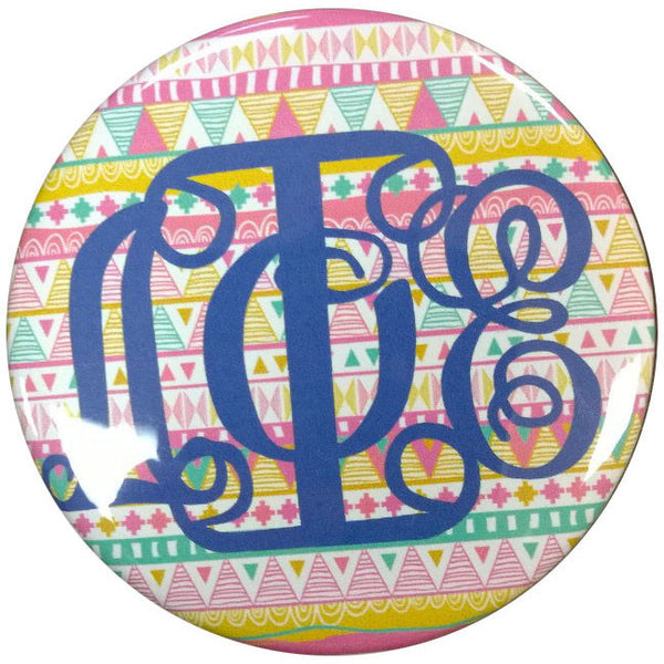Delta Phi Epsilon Tribal Printed Button