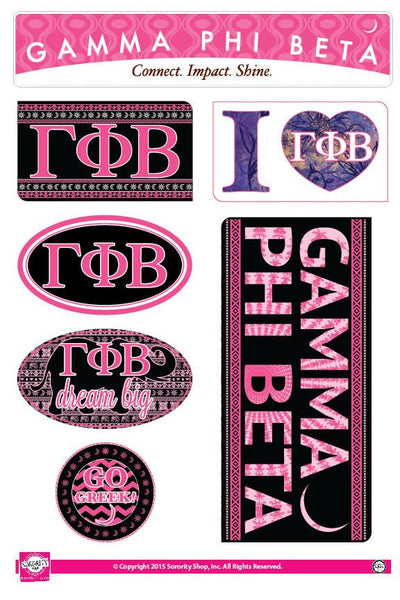 Gamma Phi Beta Bohemian Sticker Sheet