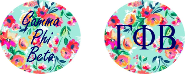 Gamma Phi Beta Floral Printed Button