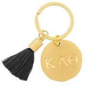 Kappa Alpha Theta Gold Tassel Keychain