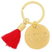 Alpha Chi Omega Gold Tassel Keychain