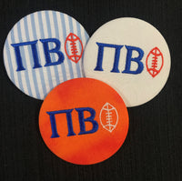 Pi Beta Phi Football Embroidered Button