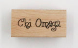 Chi Omega Rubber Stamp
