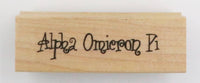 Alpha Omicron Pi Rubber Stamp