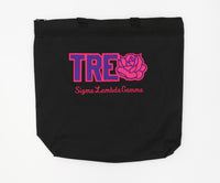 Sigma Lambda Gamma Word Tote Bag with Rose