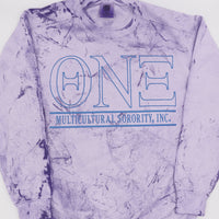 Theta Nu Xi Embroidered Color Blast Crewneck Sweatshirt