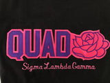 Sigma Lambda Gamma Word Tee with Rose