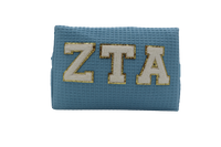 Zeta Tau Alpha Waffle Make-Up Bag with Chenille Letters