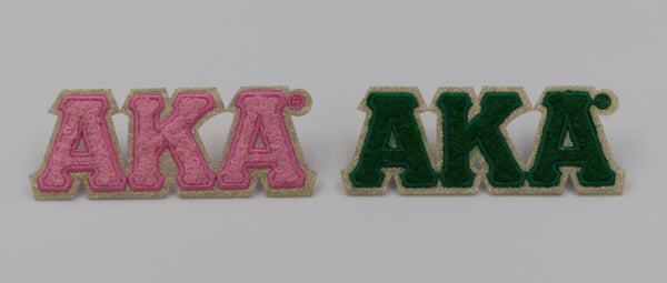 Alpha Kappa Alpha Lettered Chenille Patch