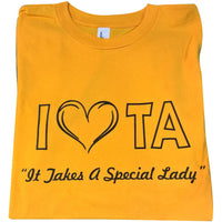 Iota Sweethearts "It Takes A Special Lady" Screen Print Fitted Tee