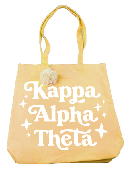 Kappa Alpha Theta Pom Pom Tote Bag