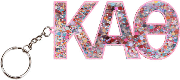 Kappa Alpha Theta Confetti Keychain