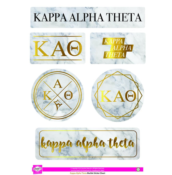 Kappa Alpha Theta Marble Sticker Sheet