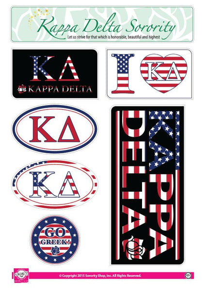 Kappa Delta American Sticker Sheet