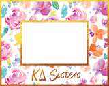 Kappa Delta Gold Foil & Floral Painted Wooden Picture Frame
