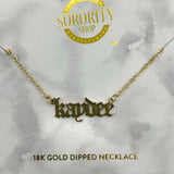Kappa Delta Old English Necklace