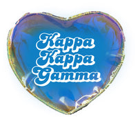 Kappa Kappa Gamma Holographic Heart Shaped Makeup Bag