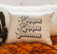 Kappa Kappa Gamma Retro Throw Pillow