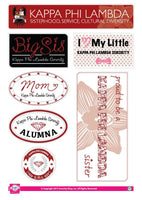 Kappa Phi Lambda  Family Sticker Sheet