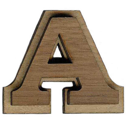 Wooden Letters-1/2 Inch Tall-English or Greek Alphabet