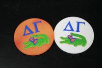 Delta Gamma Gator with Bow Game Day Embroidered Button