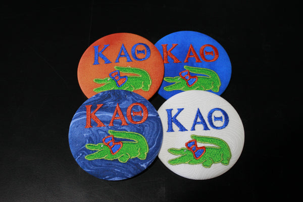 Kappa Alpha Theta Gator with Bow Game Day Embroidered Button