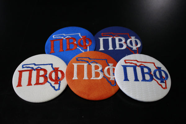 Pi Beta Phi Florida Outline Game Day Embroidered Button