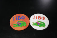Pi Beta Phi Gator with Bow Game Day Embroidered Button