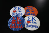 Sigma Kappa "Hearts the Gators" Game Day Embroidered Button