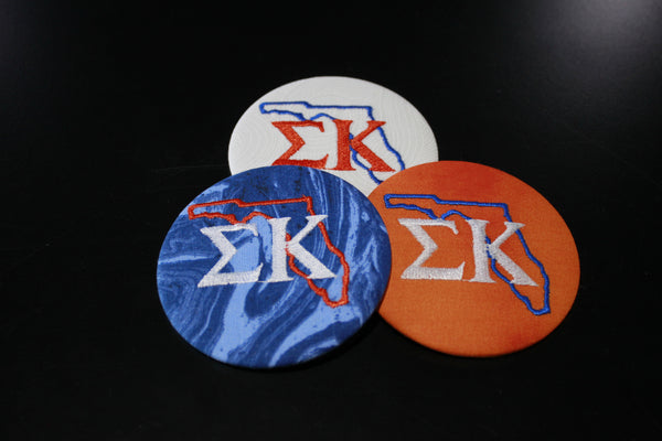 Sigma Kappa Florida Outline Game Day Embroidered Button