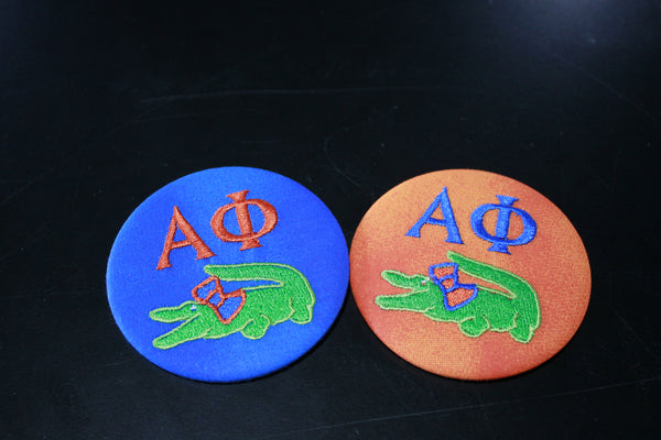 Alpha Phi Gator with Bow Game Day Embroidered Button