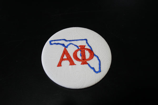 Alpha Phi Florida Outline Game Day Embroidered Button