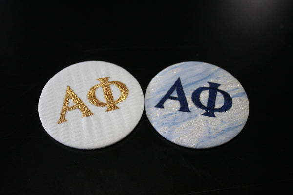 Alpha Phi Game Day Embroidered Button