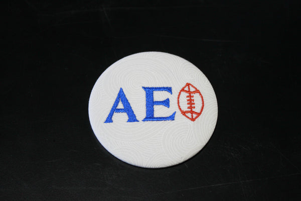 Alpha Epsilon Phi Football Embroidered Button