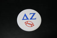 Delta Zeta Football Embroidered Button