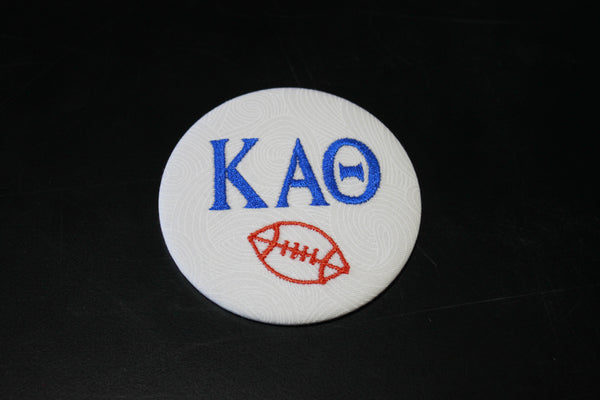 Kappa Alpha Theta Football Embroidered Button