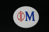 Phi Mu Football Embroidered Button